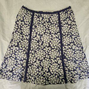 Periwinkle Boden A-line floral skirt US 10R